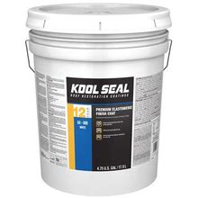 Kool Seal Elastomeric Roof Coating: Acrylic Roof Coatings, Acrylic, Reflective, White Model: KS0063900-20