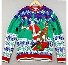 Celebrate Together Men's Christmas Sweater Small, Long Sleeves.