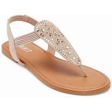 New Mixit Womens Gillian T-Strap Flat Sandals In Nougat - Size 8