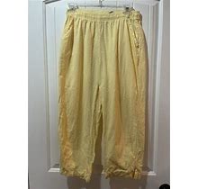 Classic Elements All Cotton Pants Womens Size 6 To 8 Elastic Waist