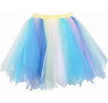 Baocc Sequin Dress For Women, Womens Fashion Color Splicing Party Fashion Skirt Tutu Birthday Cake Skirt Puffy Skirt Party Dresses For Women 2024 Sky