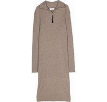 Brunello Cucinelli Kids Ribbed-Knit Long Dress - Brown