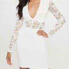 Missguided Dresses | White Lace Dress | Color: White | Size: 4