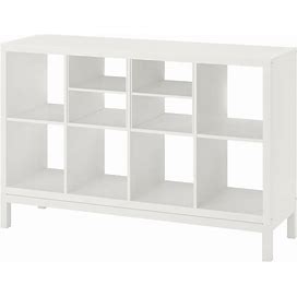 IKEA - KALLAX Shelving Unit With Underframe, With 2 Shelf Inserts/White, 57 7/8X37 "