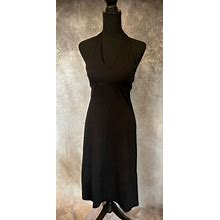 Patagonia Dress Womens Xs Black Morning Glory Halter Dress Jersey Knit