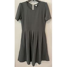 Lularoe Womens XL Gray Short Sleeved Ruffled Midi Dress! A2082