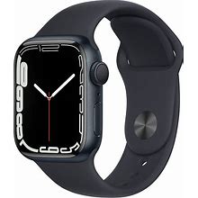 Apple Watch Series 7 (GPS, 41Mm) Midnight Aluminum Case With Midnight Sport Band, Regular (Renewed)