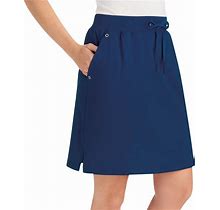 Collections Etc Casual Pull-On Sport Knit Skort With Grommet Side Pockets, 21" L