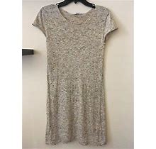 Zara Knit Beige Dress Size S Small Short Sleeve