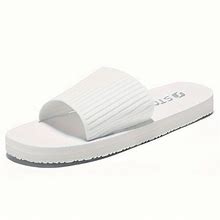 STQ Memory Foam Slides For Women Flat Sandals Slip On Slide Sandals