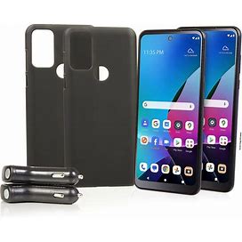 Tracfone 6.5" Moto G Play Smartphone 2-Pack W/ 1500Talk/Text ,Black