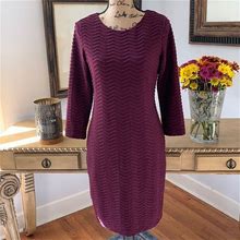 Calvin Klein Dresses | Calvin Klein Purple Designer Long Sleeve Dress S 4 | Color: Purple | Size: 4