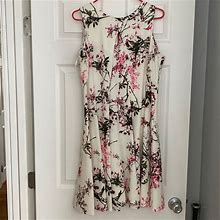 Target Dresses | White Floral A-Line Dress | Color: White | Size: 16
