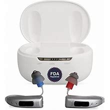 FDA Registered Rechargeable OTC Hearing Aid Kit, CONTROL By Hearingassist, Silver - Receiver In Canal Hearing Aids For Seniors & Mild To Moderate Hea