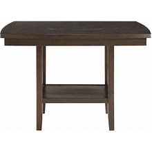 Homelegance Balin Dark Brown Lazy Susan Counter Height Dining Table