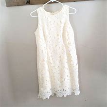 Ann Taylor Dresses | Ann Taylor Petite Size 8 Cream/White Dress | Color: Cream/White | Size: 8