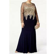 Xscape Mother Of Bride Groom Women's Embroidered Evening Dress Gown