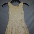 Knitworks Dresses | Knit Works Size 5 White With Gold Sequins | Color: White | Size: 5G
