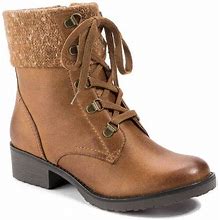 Baretraps Womens New Brown Orley Faux Leather Booties Lace Up Ankle Boots 9m