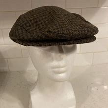 Stetson Snap Flat Cap Mens Hat Size Small 6 3/4-6 7/8 Brown Wool Made
