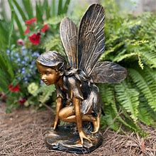 Homestyles Suffolk Fairy Butterfly Garden Statue Resin/Plastic | 17 H X 8 W X 12.25 D In | Wayfair 51F34d5b121924d62241d472ab7edf4c