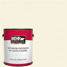 BEHR PREMIUM PLUS 1 Gal. M320-1 Painters Canvas Hi-Gloss Enamel Interior/Exterior Paint