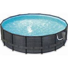 Summer Waves Elite 16ft X 48in Above Ground Frame Swimming Pool Set Wi
