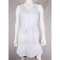 City Studio Junior Dress Size 11 White Lace Sleeveless Skater Lined
