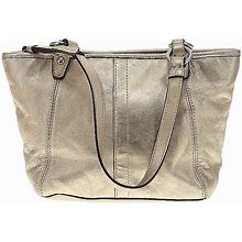 Coach Leather Satchel: Silver Bags