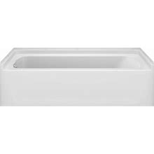 Sterling 30.25-In X 60-In White Fiberglass/Plastic Composite Alcove Soaking Bathtub (Left Drain) | 71171810-0