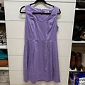 Calvin Klein Dresses | Calvin Klein Purple Cotton Dress With Belt | Color: Black/Purple | Size: 10