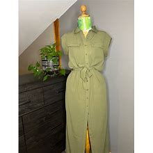 Venus Dresses | Button Dress | Color: Green | Size: Xs