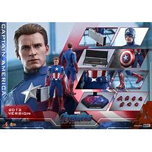 HOTTOYS MMS56 1/6 Captain America 2012 Avengers Steve Rogers Action Figure Doll