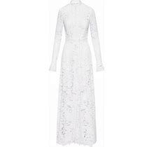 Oscar De La Renta - Guipure-Lace Maxi Shirt Dress - Women - Silk/Silk/Elastane - L - White