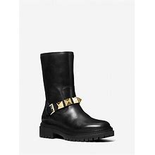 Michael Kors Shoes | Michael Michael Kors Layton Studded Leather Boot 8 Black New | Color: Black | Size: 8