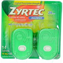 4 Pack Zyrtec Indoor & Outdoor Allergy Relief Tablets, 24 Hour 10 Mg, 14 Ct