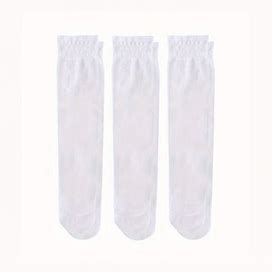 3 Pairs Ultra-Thin Mesh Calf Stockings, Simple & Comfort Anti-Hook Knee High Socks, Women's Stockings & Hosiery,White,Handpicked,Temu