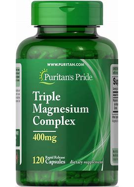 Puritan's Pride Triple Magnesium Complex 400 Mg | 120 Capsules