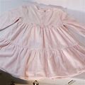 Honey Pot Dresses | Tiered Pink Velvet Dress | Color: Pink | Size: 12-18Mb