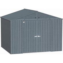 Arrow Shed Elite 10' X 8' Outdoor Lockable Steel Storage Shed Building, Anthracite