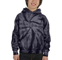 6 Blue Mix Branded Gifts Tie-Dye Youth Pullover Hooded Sweatshirt