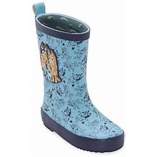 Ground Up Toddler Unisex Bluey Flat Heel Rain Boots | Blue | Toddlers 7 | Boots Rain Boots | Comfort