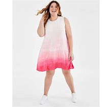 Style & Co Plus Size Ombre Sleeveless Flip Flop Dress, Created For Macy's - Ombre Pink - Size 3X