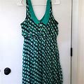 Xhilaration Dresses | Xhilaration Green Polka Dot Dress Xl | Color: Blue/Green | Size: Xl