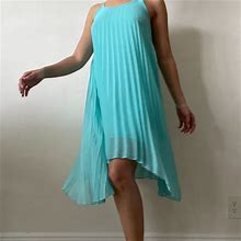 Glam Doll Dresses | Pleated Chiffon Midi Dress Size S Mint Color | Color: Green | Size: S