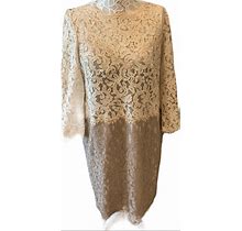 Tadashi Shoji Dresses | Tadashi Shoji Lace Dress Sz 14 | Color: Brown | Size: 14