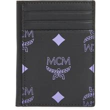 Mcm Color Splash Logo Card Case Wallet Boxed Purple