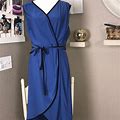 Love Squared Dresses | Love Squared Blue And Black Belted Dress.Size 2X | Color: Black/Blue | Size: 2X