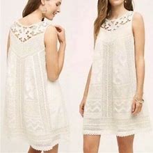 Anthropologie Dresses | Anthropologie Petite Vanessa Virginia Ivory Lace Dress | Color: Cream | Size: 0P