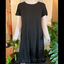 Nwt Black Short Sleeve Tee Shirt Dress S | Color: Black | Size: S